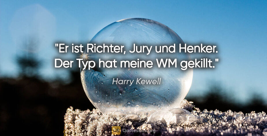Harry Kewell Zitat: "Er ist Richter, Jury und Henker. Der Typ hat meine WM gekillt."