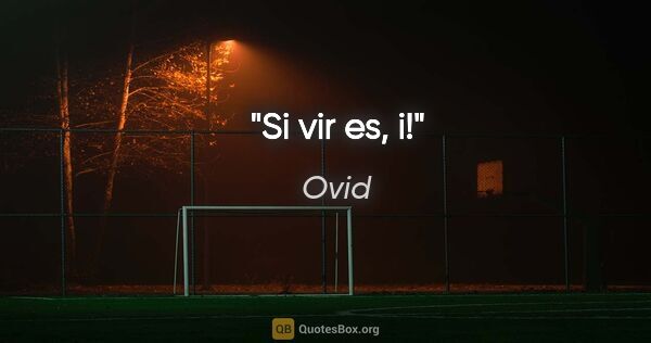 Ovid Zitat: "Si vir es, i!"