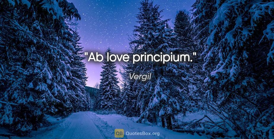 Vergil Zitat: "Ab Iove principium."